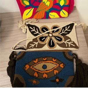 Bohemian Tapestry Clutch with Tassels